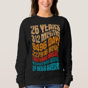 Sudadera 26 años de edad 26º cumpleaños Guay Vintage Retro