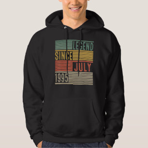 Sudadera 27.ª leyenda de cumpleaños desde julio de 1995 27 