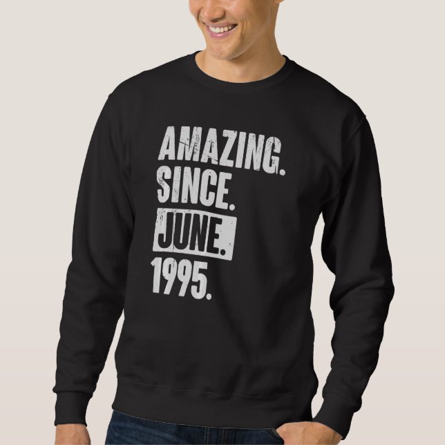 Sudadera 27 años de edad 27º cumpleaños asombroso desde jun (Anverso)
