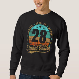 Sudadera 28.ª actualización de cumpleaños Nivel Up Retro de