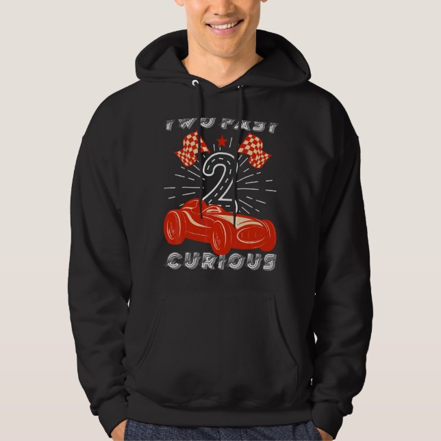 Sudadera 2.º Chica de cumpleaños 2 Carreras rápida 2 curios (Anverso)