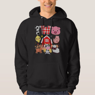 Sudadera 2.º cumpleaños Tema de la granja de dos años Nacim