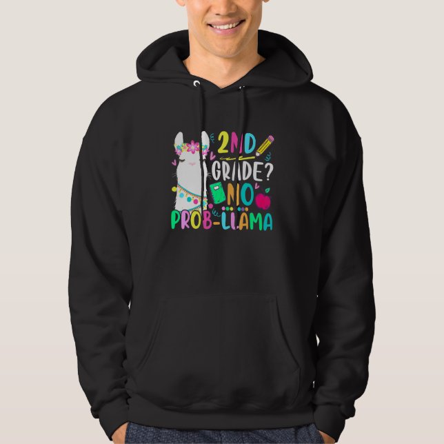 Sudadera 2.º Grado No Prob-Llama Estudiante De Maestría De  (Anverso)