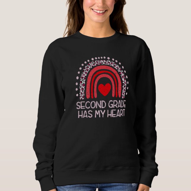 Sudadera 2.º segundo grado tiene mi valor de maestro arcoir (Anverso)