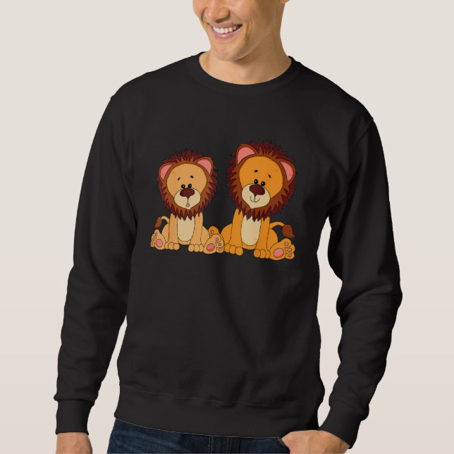 Sudadera 2 Cute lion brothers (Anverso)