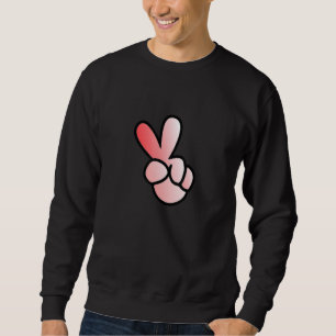Sudadera 2 d V Rótulo Mano Paz Y Rótulo De Victoria