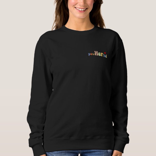 Sudadera 2 LADOS ella superó todo lo que se suponía que d (Anverso)