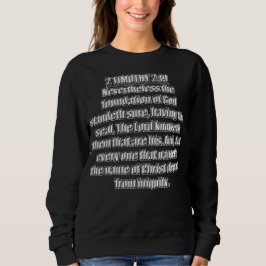 Sudadera 2 Timoteo 2 19 Fundación De Dios Está Firme