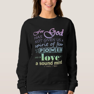 Sudadera 2 Timothy 1:7 Escritura Poder Amor Sonido Mente