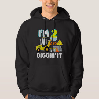 Sudadera 2nd Birthday Gift Construction Truck Party 2 Year 