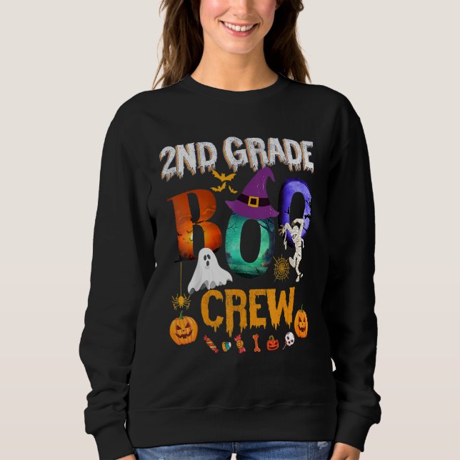 Sudadera 2nd Grade Boo Crew Teacher Student  Halloween Cost (Anverso)