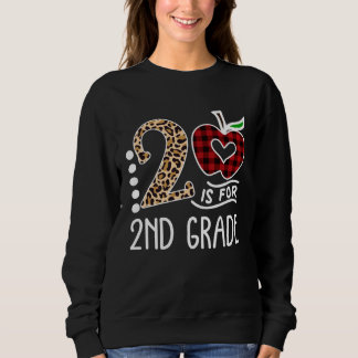 Sudadera 2nd Grade Leopard Second Grader Back To School Tea