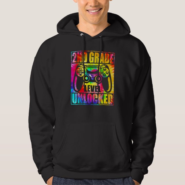 Sudadera 2nd Grade Level Unlocked Tie Dye Video Game Back T (Anverso)