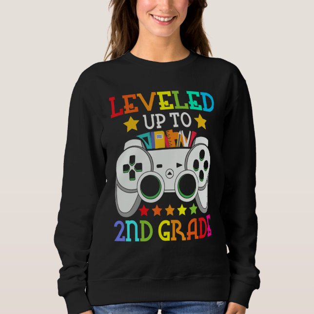 Sudadera 2nd Grade Level Unlocked Video Game Back To School (Anverso)