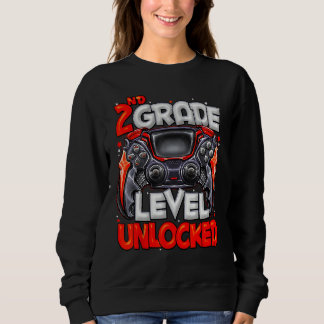 Sudadera 2nd Grade Level Unlocked Video Game Back To School