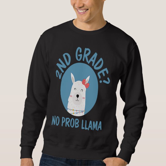 Sudadera 2nd Grade Llama  Teacher Student Back To School (Anverso)
