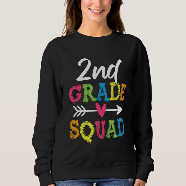 Sudadera 2nd Grade Squad Back To School Second Grade Teache (Anverso)