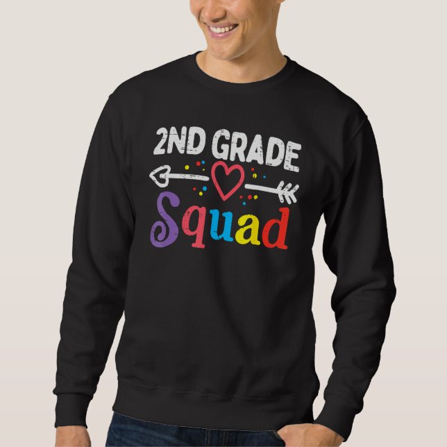 Sudadera 2nd Grade Squad Second First Day Of School Boys Gi (Anverso)