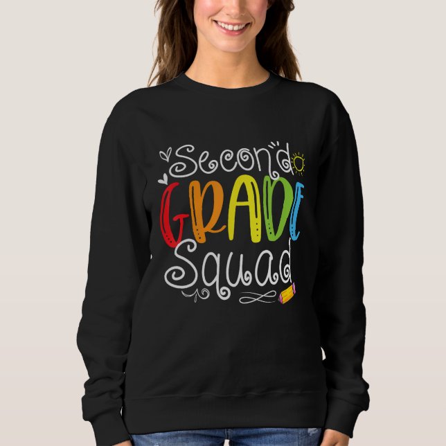 Sudadera 2nd Grade Squad Second Teacher Student Team Back T (Anverso)