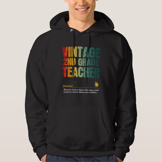 Sudadera 2nd Grade Teacher Appreciation Week Back to School (Anverso)