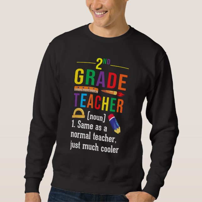 Sudadera 2nd Grade Teacher Definition Meaning Back to Schoo (Anverso)