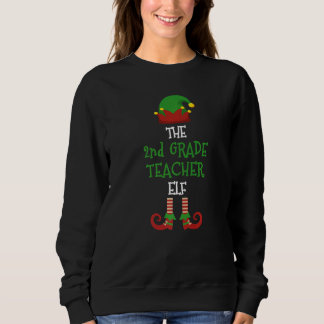 Sudadera 2nd Grade Teacher Elf Matching Pajamas Christmas T