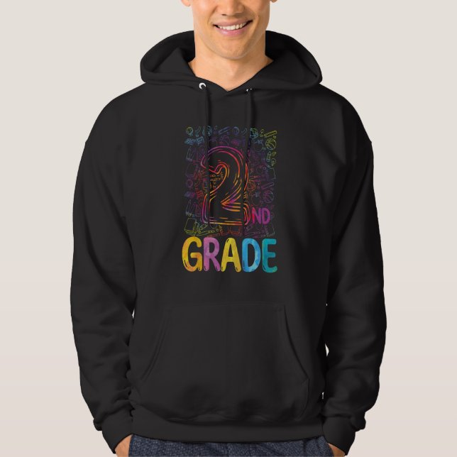 Sudadera 2nd Grade Tie Dye Teachers Kids Back to School 202 (Anverso)