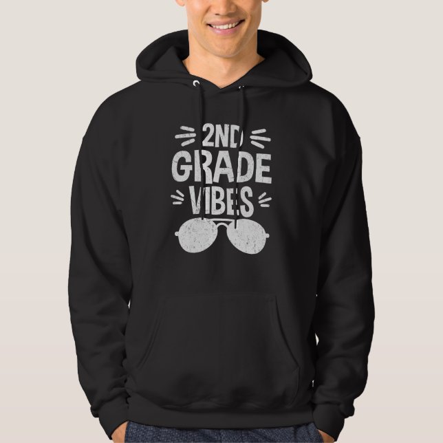 Sudadera 2nd Grade Vibes Second Grade Back To School Teache (Anverso)