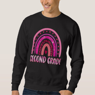 Sudadera 2nd Second Grade Leoprad Rainbow Back To School Te