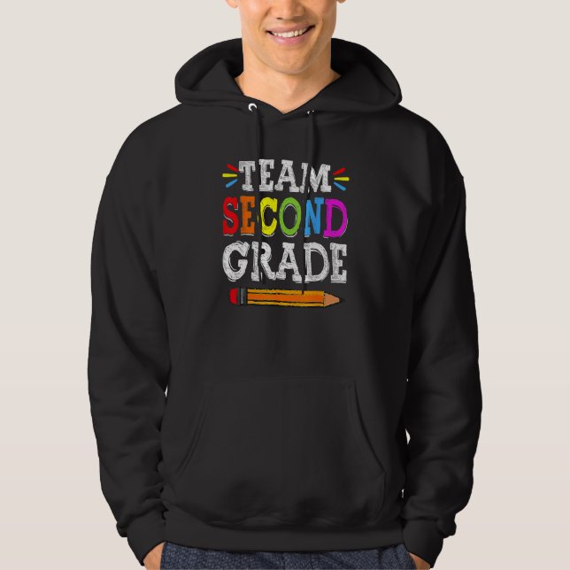 Sudadera 2nd Teacher Team Second Grade Squad Back To School (Anverso)