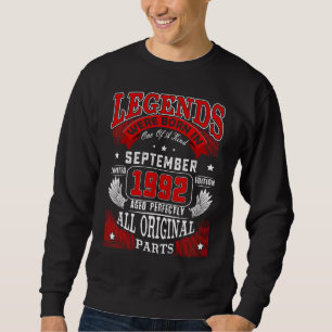 Sudadera 30.ª Leyenda De Cumpleaños Nacida En Septiembre De