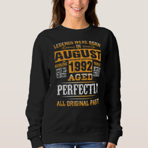 Sudadera 30.º Cumpleaños De Leyendas Nacidas En Agosto De 1