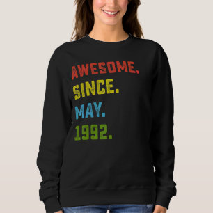 Sudadera 30.º cumpleaños increíble desde mayo de 1992 30 añ