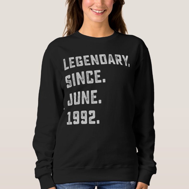 Sudadera 30.º cumpleaños legendario desde junio de 1992 30  (Anverso)