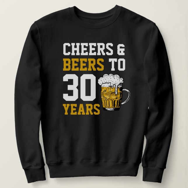 Sudadera 30 años de vigilia y cerveza a 30 años (Anverso del diseño)