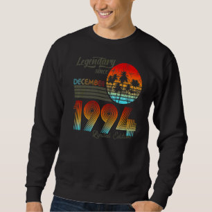 Sudadera 30 cumpleaños legendario desde diciembre de 1994