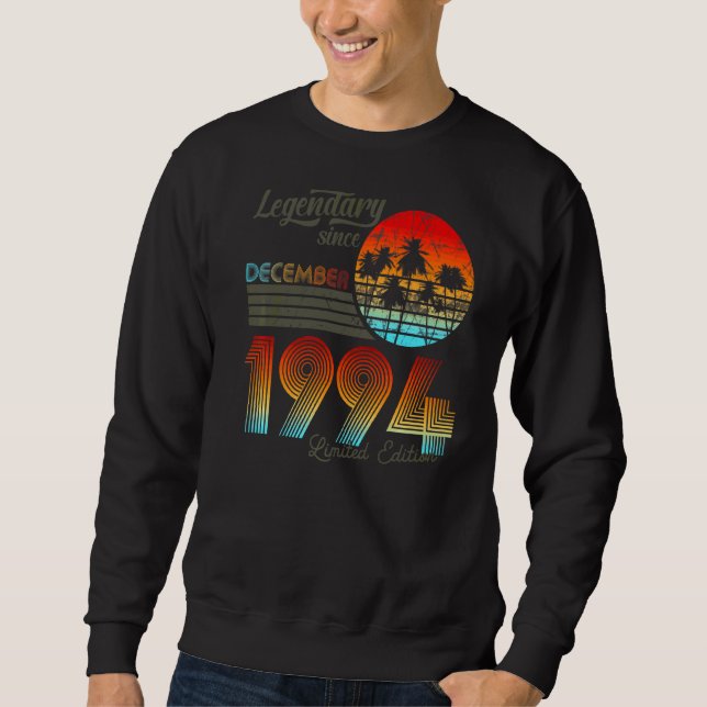 Sudadera 30 cumpleaños legendario desde diciembre de 1994 (Anverso)