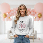 Sudadera 30th birthday womens tshirts thirty milestone Pink<br><div class="desc">30th birthday womens tshirts thirty milestone Pink Glitter Custom Name

Wrap yourself in elegance with this luxurious aesthetic sweatshirt. The pink glitter number 30 and your custom name make it perfect for celebrating with style and maximum comfort. A trendy design that stands out.</div>