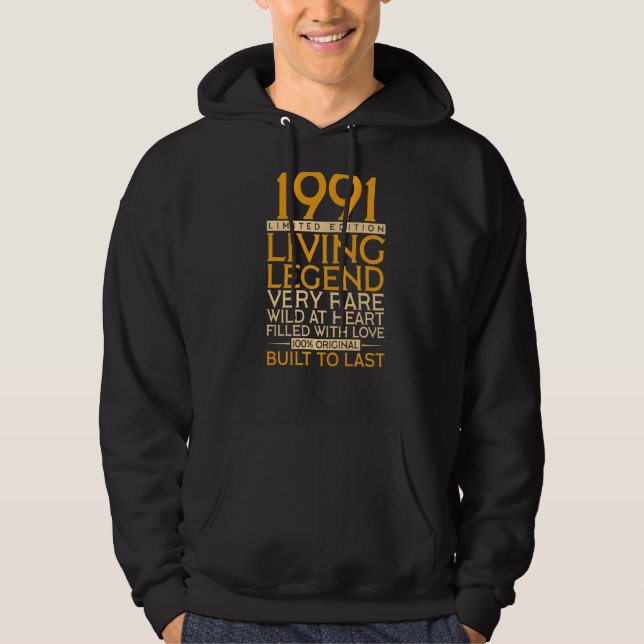 Sudadera 31ª leyenda vital de cumpleaños 1991 (Anverso)