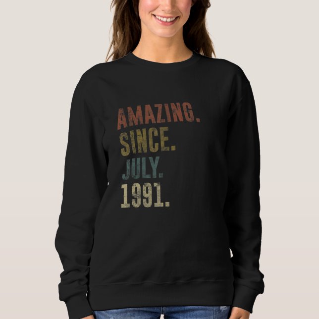 Sudadera 31.ª cosecha de cumpleaños asombrosa desde julio d (Anverso)
