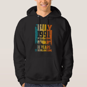 Sudadera 31 años de festividad desde julio de 1991 Vin