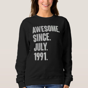 Sudadera 31 años trigésimo primer cumpleaños desde julio de