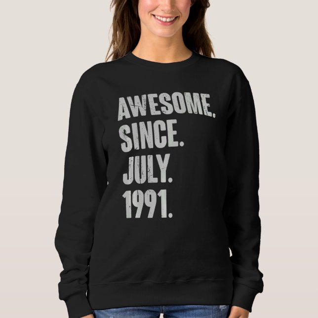 Sudadera 31 años trigésimo primer cumpleaños desde julio de (Anverso)