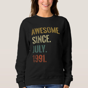 Sudadera 31° cumpleaños de 31 años asombroso desde julio de