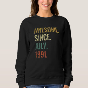 Sudadera 31° cumpleaños de 31 años asombroso desde julio de
