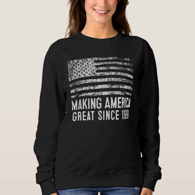 Sudadera 32.º cumpleaños haciendo grande a Estados Unidos d (Anverso)