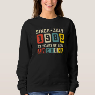 Sudadera 33.ª festividad desde la época de julio de 1989
