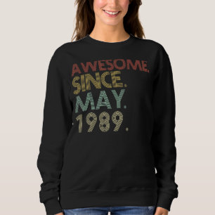 Sudadera 33 años de edad asombrosa desde mayo de 1989
