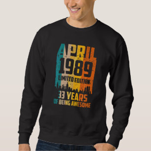 Sudadera 33 Años De Jubilación Desde Abril De 1989 Vi