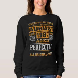 Sudadera 35º Cumpleaños De Leyendas Nacidas En Agosto De 19